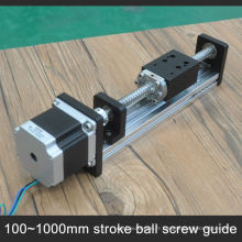 Bon prix 100 à 1000mm mouvement longueur motorisé linéaire glissière pour cnc